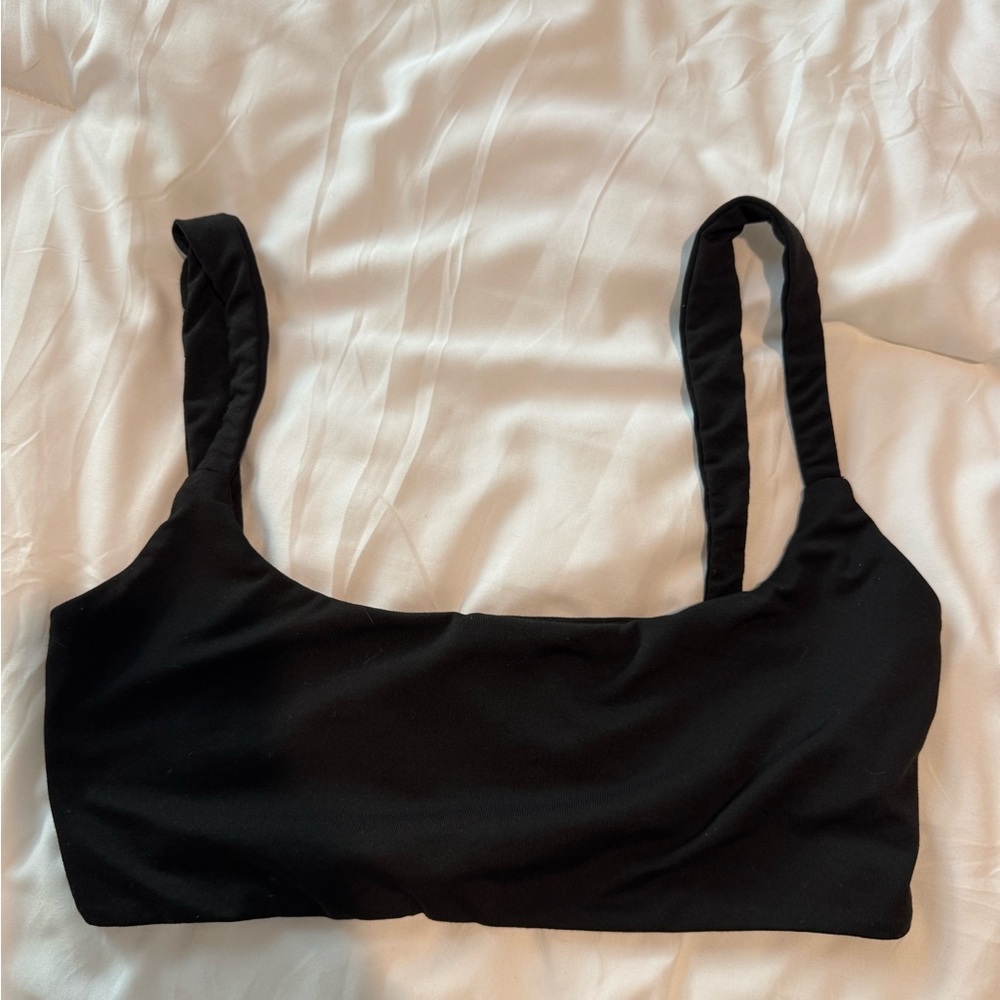 SHEIN Black Scoop-Neck Bralette